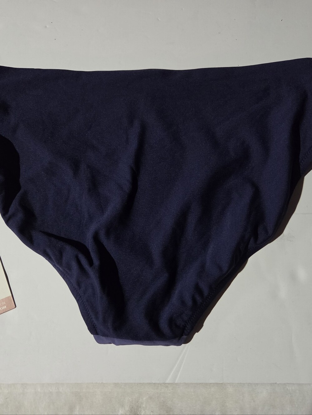 Two-Tone Navy and Purple Front High-Cut Bikini - Picture 10 of 16